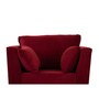Miranda Velvet 1 Seater Sofa In Burnt Red Colour