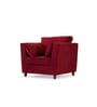 Miranda Velvet 1 Seater Sofa In Burnt Red Colour