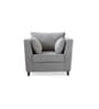 Miranda Velvet 1 Seater Sofa In Mist Grey Colour