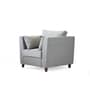 Miranda Velvet 1 Seater Sofa In Mist Grey Colour