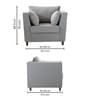 Miranda Velvet 1 Seater Sofa In Mist Grey Colour