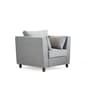 Miranda Velvet 1 Seater Sofa In Mist Grey Colour