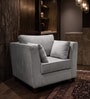 Miranda Velvet 1 Seater Sofa In Mist Grey Colour