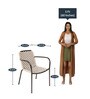 Mirdif Metal Outdoor Seating in Black Colour