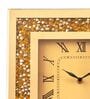 Golden Glass Diamond Clock