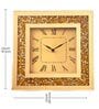 Golden Glass Diamond Clock