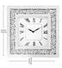 Silver Glass Diamond Clock