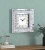Silver Glass Diamond Clock