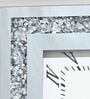 Silver Glass Diamond Clock