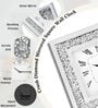 Silver Glass Diamond Clock