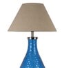 Mylo Off White Fabric Shade Night Lamp With Glass Base