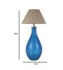 Mylo Off White Fabric Shade Night Lamp With Glass Base