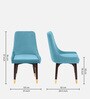Mise Velvet Dining Chair in Sky Blue Colour