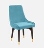 Mise Velvet Dining Chair in Sky Blue Colour