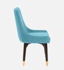 Mise Velvet Dining Chair in Sky Blue Colour