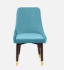 Mise Velvet Dining Chair in Sky Blue Colour