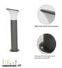 Miseno Aluminium  Outdoor Bollard Light