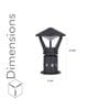 Miseno Aluminium Small Outdoor Gate Light