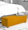 Mexico Fabric Bench In Bold Yellow Colour With Storage