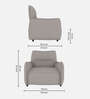 Mississippi Fabric 1 Seater Manual Recliner In Grey Colour