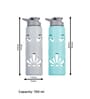 Mist Green & Grey 750Ml Each Clear Grip Borosilicate Glass With Protective Silicone Sleeve (Set Of 2) Water Bottle