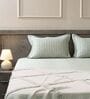 Mist Green 100% Cotton 300TC Solid Set of 2 Pillow Covers (Quilted)