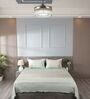 Mist Green 300TC 100% Cotton Solid Flat Embroidered Super King Bedsheet With 2 Pillow Covers