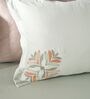 Mist Green 300TC 100% Cotton Solid Flat Embroidered Super King Bedsheet With 2 Pillow Covers