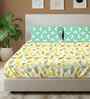 Mist Mint Green Floral 144 Tc Cotton King Bedsheet With 2 Pillow Covers