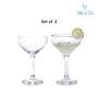 Mistic 220 ml Coupe Set of 2 from Brazil | Crystal Red & White Wine Glasses for Home, Bar, Parties | Elegant Stemware for Cabernet, Pinot Noir, Chardonnay & More
