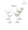 Mistic 220 ml Coupe Set of 4 from Brazil | Crystal Red & White Wine Glasses for Home, Bar, Parties | Elegant Stemware for Cabernet, Pinot Noir, Chardonnay & More