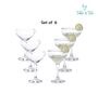 Mistic 220 ml Coupe Set of 6 from Brazil | Crystal Red & White Wine Glasses for Home, Bar, Parties | Elegant Stemware for Cabernet, Pinot Noir, Chardonnay & More