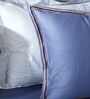 Misty Denim 300TC 100% Cotton Solid Flat Embroidered Super King Bedsheet With 2 Pillow Covers