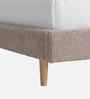 Misty Moon Boucle Kids Toddler Bed With Box Storage In Light Brown Colour