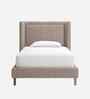 Misty Moon  Boucle Kids Toddler Bed With Hydraulic Storage In Light Grey Colour