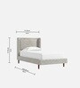 Misty Moon Kids Twin Bed In Cream Colour