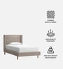 Misty Moon Kids Twin Bed In Light Grey Colour