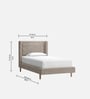 Misty Moon Kids Twin Bed In Light Grey Colour