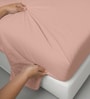Misty Rose Solid 400 TC Cotton Single Sized Bedsheet with 1 Pillow Cover
