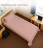 Misty Rose Solid 400 TC Cotton Single Sized Bedsheet with 1 Pillow Cover