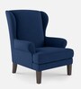 Malta Fabric Wing Chair in Royal Blue Colour