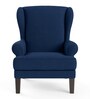 Malta Fabric Wing Chair in Royal Blue Colour