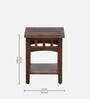 Mitsy Sheesham Wood Bedside Table In Rustic Teak Finish