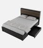 Miya Queen Size Bed in Wenge Finish with Drawer Storage