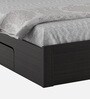 Miya Queen Size Bed in Wenge Finish with Drawer Storage
