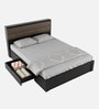 Miya Queen Size Bed in Wenge Finish with Drawer Storage