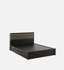 Miya Queen Size Bed in Wenge Finish with Drawer Storage