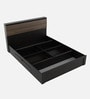 Miya Queen Size Bed in Wenge Finish with Drawer Storage