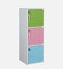 Mizawa 3 Door Storage Cabinet in Multicolour Finish with Lock