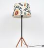 Mizuko Matte Black & Copper Table Lamp with Multi Color Casement Shade